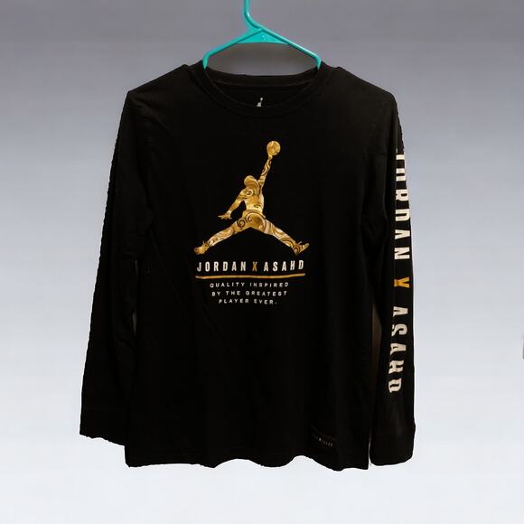 Jordan X Asahd Jumpman Greatest Player Ever Long Sleeve Spellout Shirt Youth XL - Picture 1 of 8